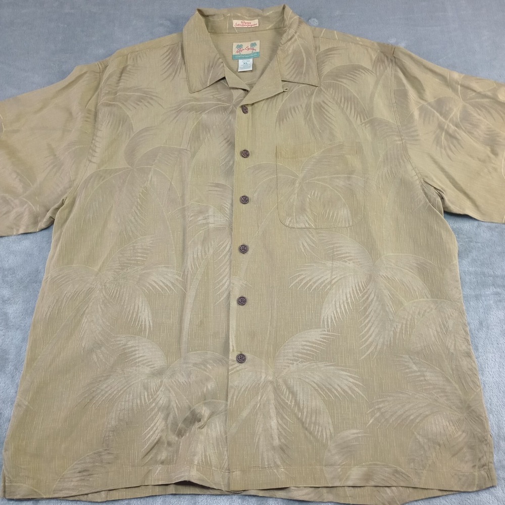 Vintage Reyn Spooner Regency Jacquard Shirt Mens XL Camp‎ Hawaiian Loop Collar